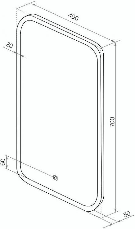 Комплект мебели для ванной DIWO Казань 40 L подвесной цвет Белый