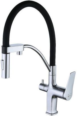 Смеситель для кухни Lemark Comfort LM3074C Хром Черный