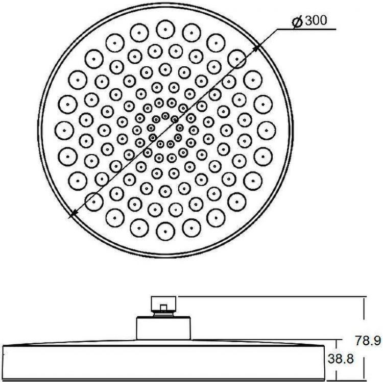 Верхний душ AQUAme AQM8601MB Черный Верхний душ AQUAme AQM8601MB Черный