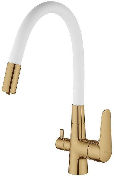 Смеситель для кухни ESKO Coral CL03GW Золото Белый