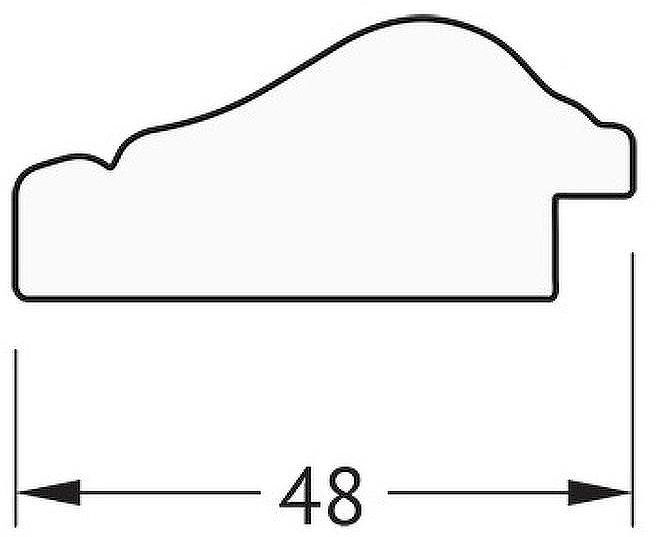 Зеркало Evoform Definite 72х72 BY 1021 в багетной раме - Алебастр 48