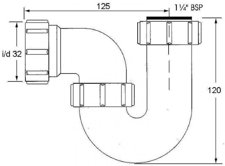 Сифон для ванны McAlpine MRBD1 цвет Белый