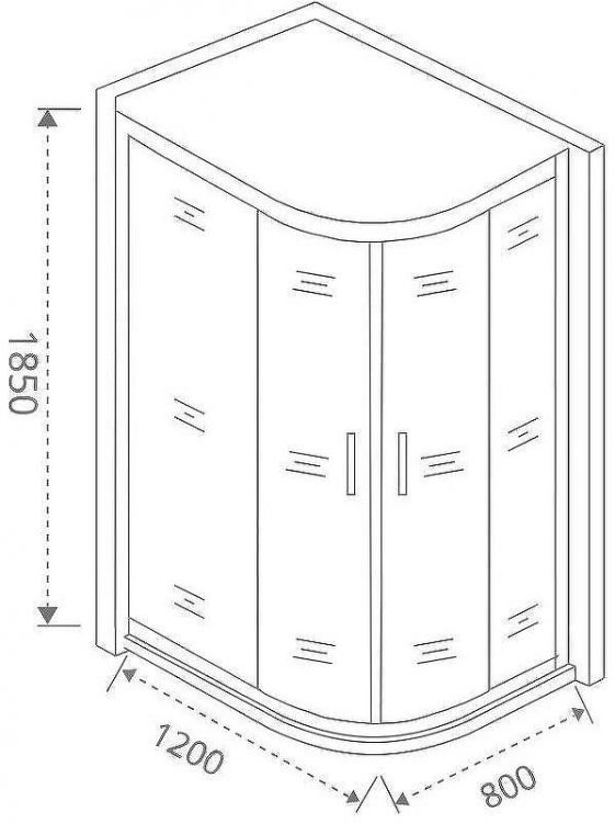 Душевой уголок Good Door Infinity R-120-G-CH 120x80 профиль Хром стекло Грейп