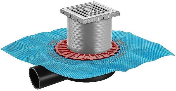 Душевой трап Berges Zentrum Uno 100x100 090371 с решеткой Хром матовый