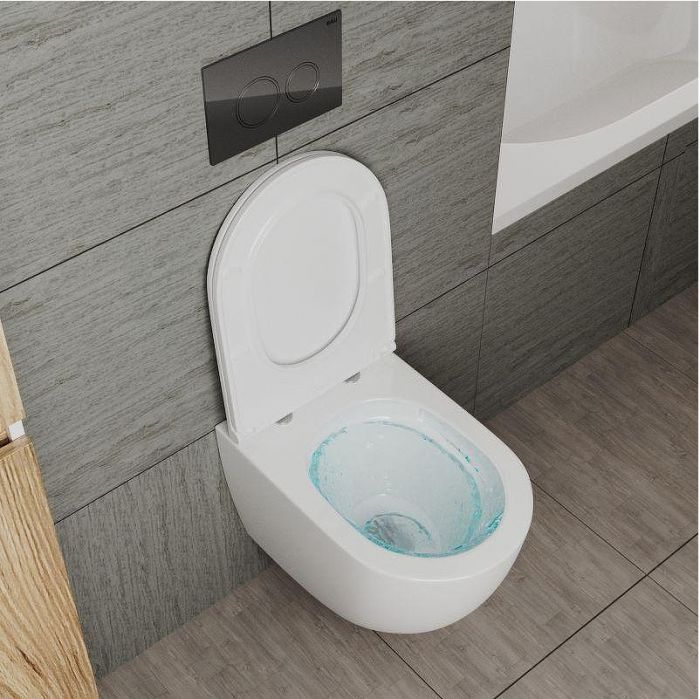 Унитаз Sintesi SIN-TS-EVI-152 подвесной цвет Белый с сиденьем Микролифт