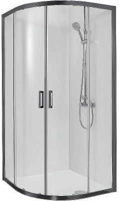 Душевой уголок Aquatek 100х100 AQ ARI RO 10020BL профиль Черный стекло прозрачное