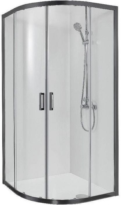 Душевой уголок Aquatek 100х100 AQ ARI RO 10020BL профиль Черный стекло прозрачное
