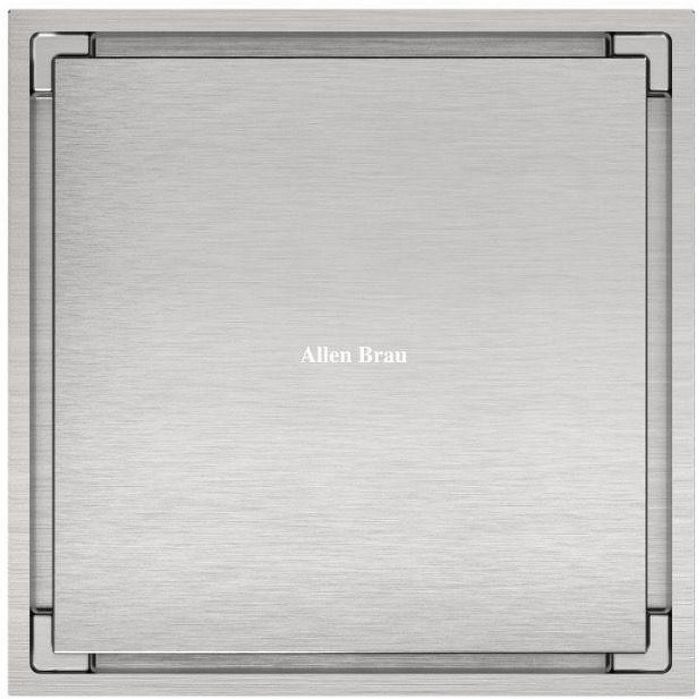 Душевой трап Allen Brau Priority 100x100 9.50023.BN с решеткой цвет Никель браш / под плитку