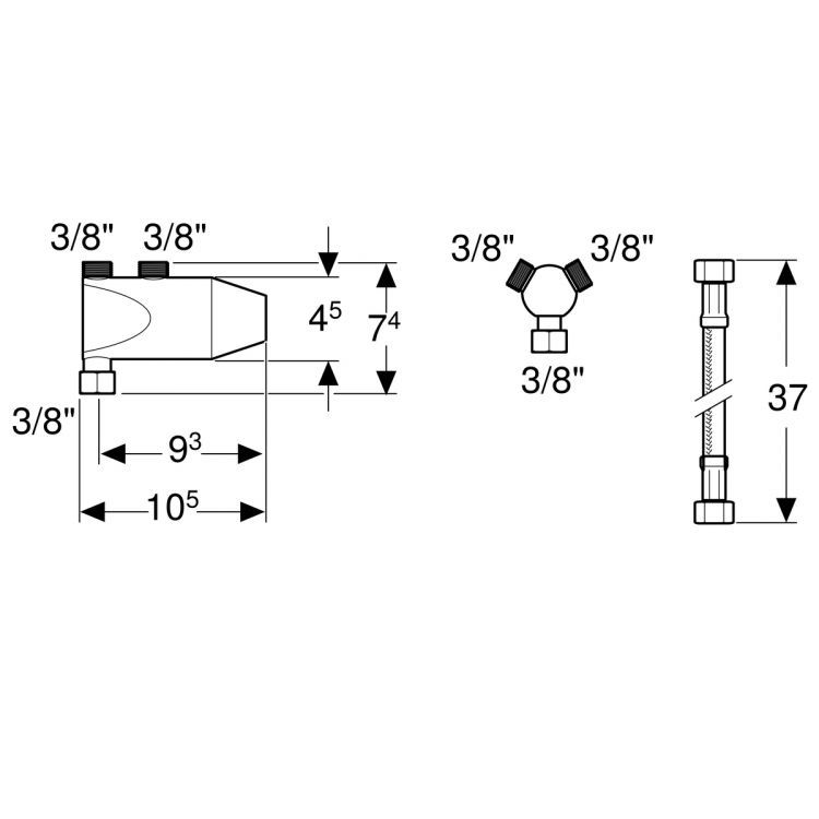 Минитермостат для смесителя раковины Geberit Bambini