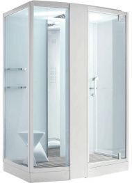 Душевая кабина Orans 150x100 L 89102lw с баней профиль Белый задние стенки Белые