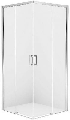 Душевой уголок New Trendy Prime Chrome 120х90 D-0302A/D-0297A профиль Хром стекло прозрачное