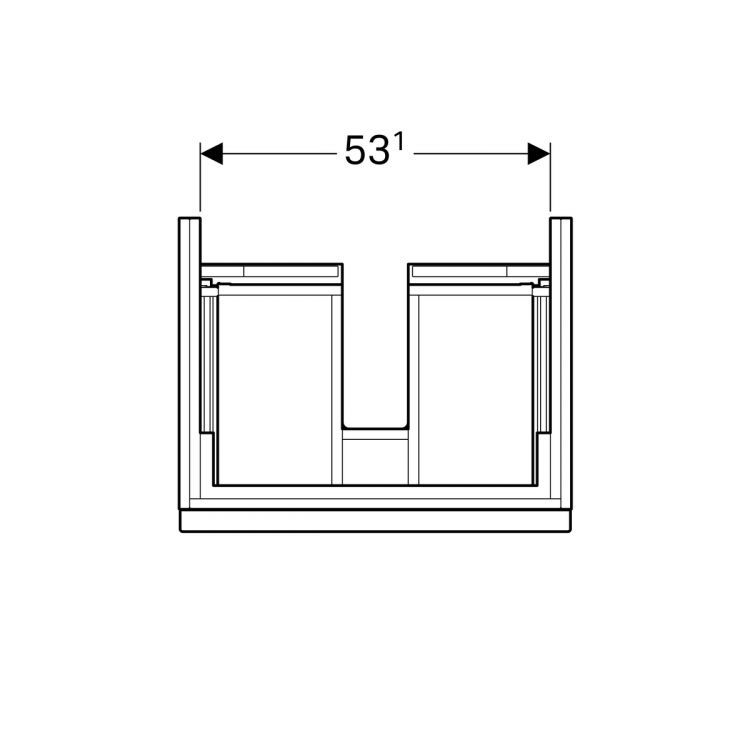Тумба под раковину Geberit iCon, 60x48, глянец [840262000]