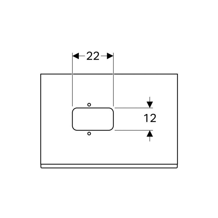 Тумба под раковину Geberit Citterio 73.4x54.3x50.4, светлый дуб, бежевое стекло [500.558.JI.1]