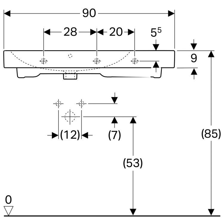 Раковина Geberit iCon, 124190000