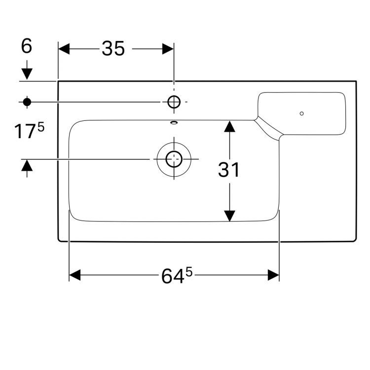 Раковина Geberit iCon, 124190000