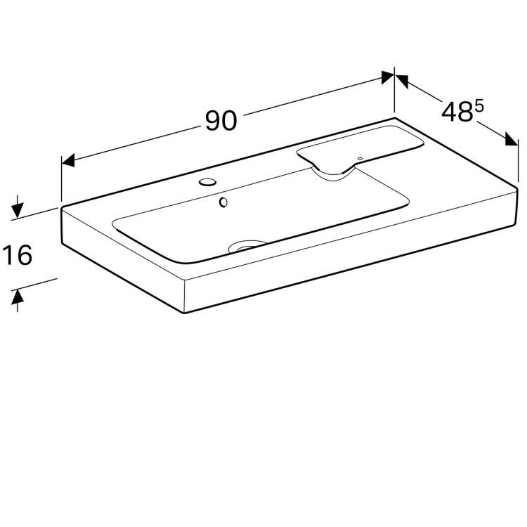 Раковина Geberit iCon, 124190000