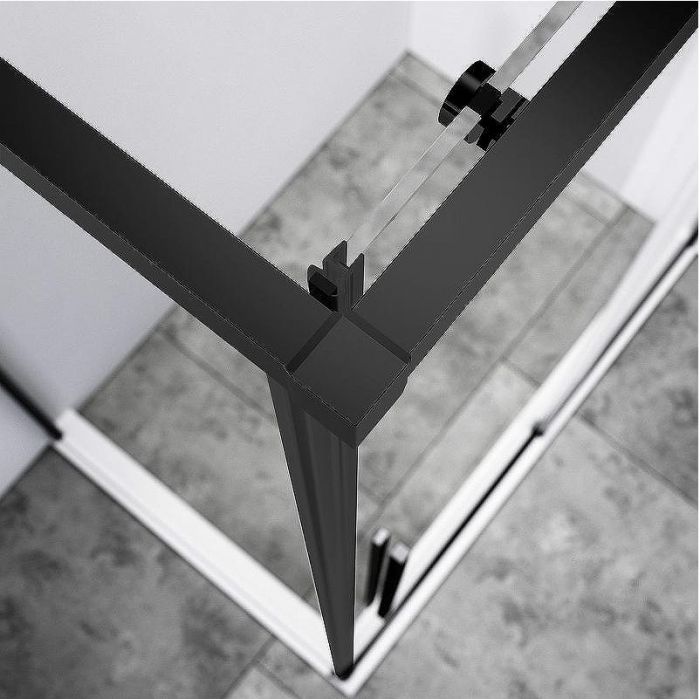 Душевой уголок Vincea Slim-N 120x80 VSR-4SN8012CLB профиль Черный стекло прозрачное