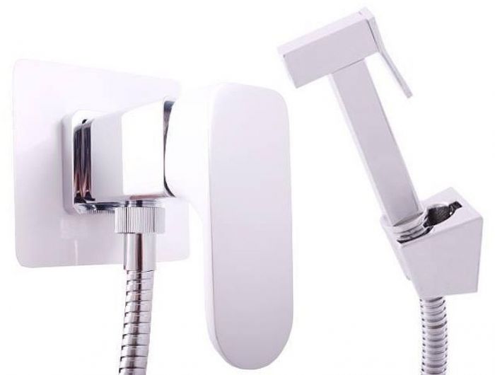 Гигиенический душ со смесителем Rav Slezak Yukon CB YU147/1CB Хром/Белый