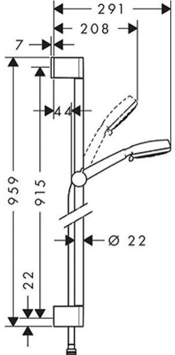 Hansgrohe Crometta 100 Vario Uni душевой набор, 0,90, цвет: хром