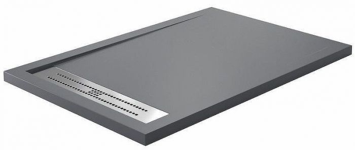 Душевой поддон из искусственного камня WasserKRAFT Wiese 120x80 84T06 Серый матовый