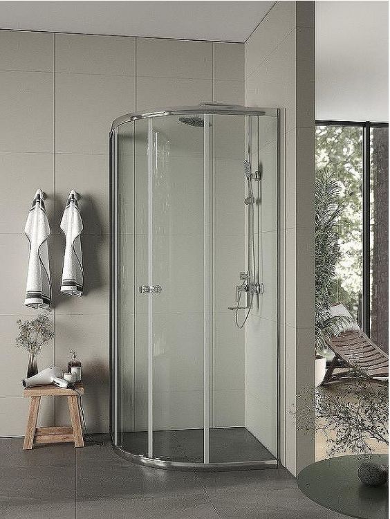 Душевой уголок Agger A01-090TCR/G 90x90 профиль Хром стекло прозрачное