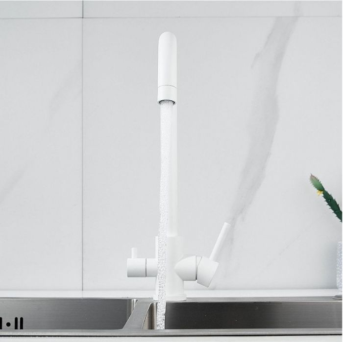 Смеситель для кухни Raffine F108C цвет Белый