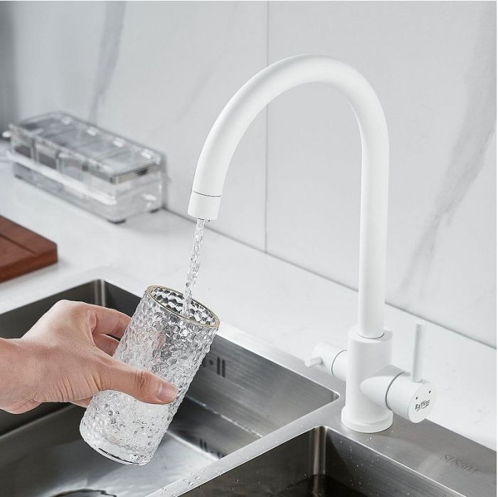 Смеситель для кухни Raffine F108C цвет Белый