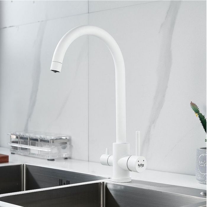 Смеситель для кухни Raffine F108C цвет Белый