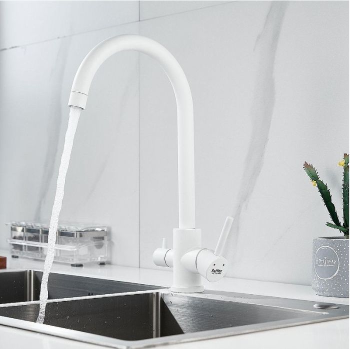 Смеситель для кухни Raffine F108C цвет Белый