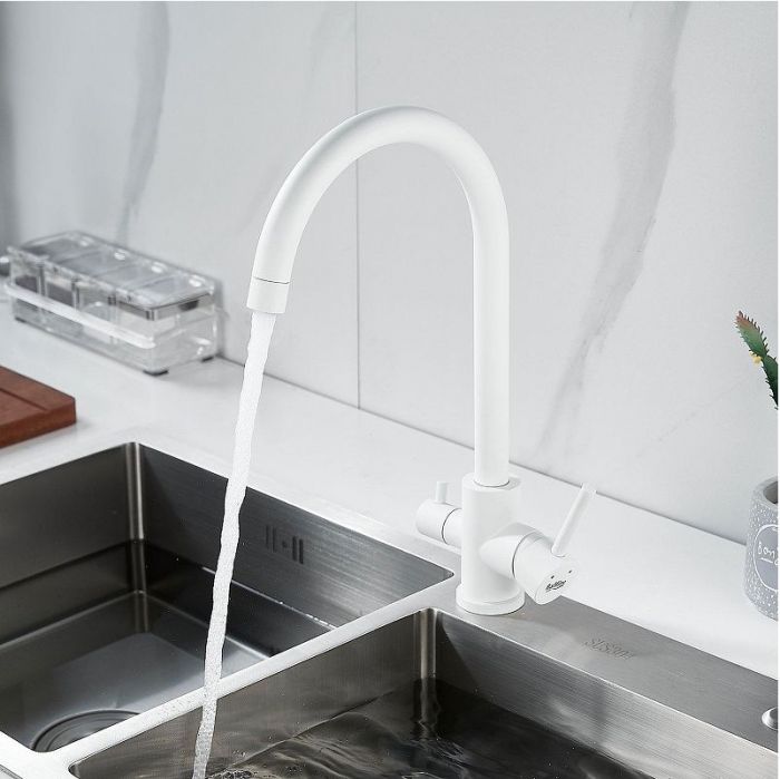 Смеситель для кухни Raffine F108C цвет Белый