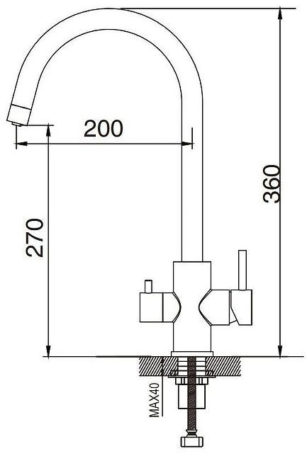 Смеситель для кухни Raffine F108C цвет Белый