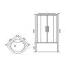 Душевая кабина Royal Bath RB 90NRW-C-CH (матовое)