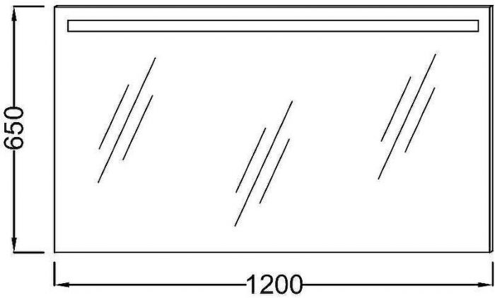 Зеркало Jacob Delafon Parallel 120 EB1418RU-NF с подсветкой с инфракрасным выключателем и подогревом