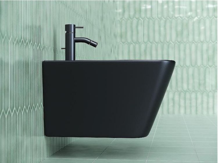 Биде Ceramicanova Metric CN3008MB подвесное Черное матовое