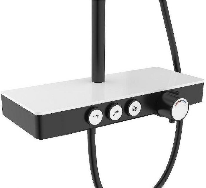 Душевая система Berges Morans 075002 Черная матовая