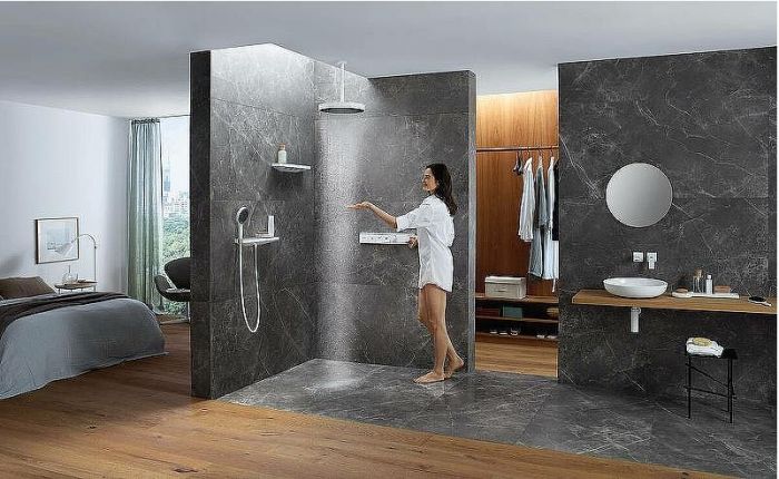 Смеситель для душа Hansgrohe RainSelect 15381700 с термостатом Белый матовый