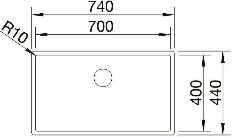 Кухонная мойка Blanco Claron 700-U 521581 Нержавеющая сталь с зеркальной полировкой