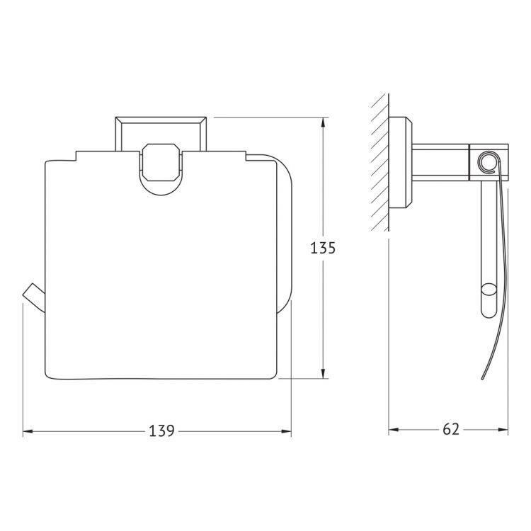 Держатель туалетной бумаги с крышкой 9926 Держатель туалетной бумаги с крышкой 9926