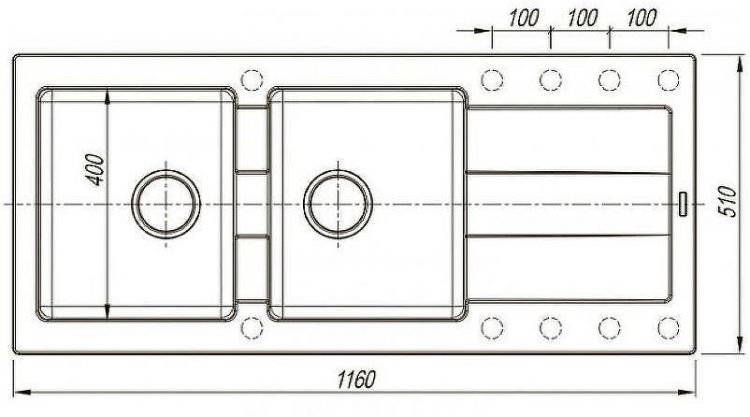 Кухонная мойка Florentina Комби-1160 21.415.E1160.302 Антрацит