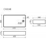 Накладная раковина CERAMICANOVA Element 620x340x110 мм CN5048