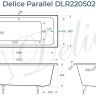 Чугунная ванна Delice Parallel 170х80 DLR220502 без отверстий под ручки и антискользящего покрытия