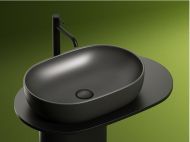 Умывальник CERAMICANOVA Element чаша накладная овальная (цвет Темный Антрацит Матовый) CN6047MDH