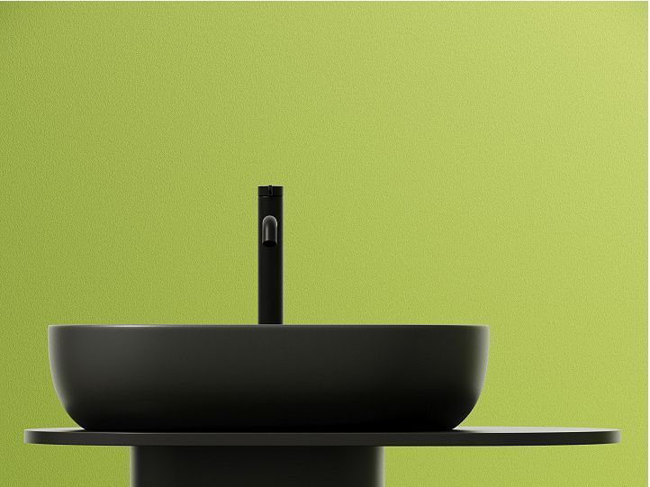 Умывальник CERAMICANOVA Element чаша накладная овальная (цвет Темный Антрацит Матовый) CN6047MDH