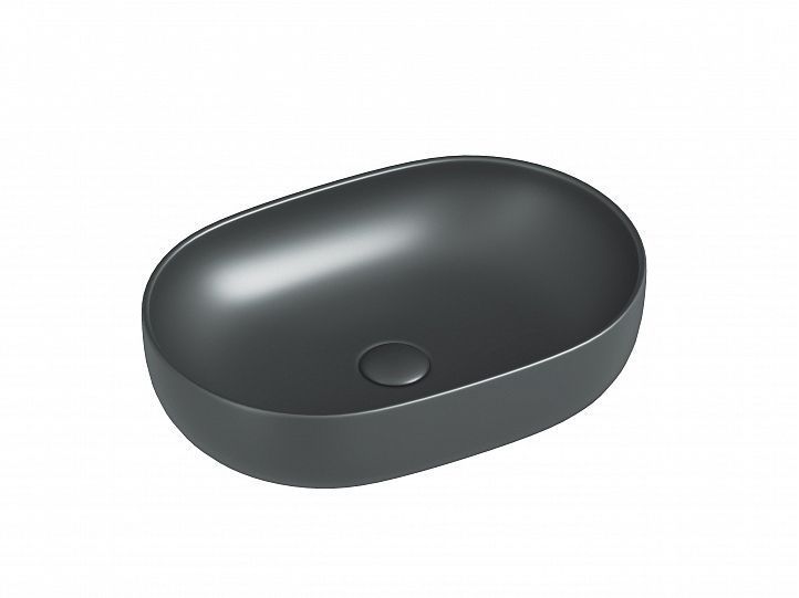 Умывальник CERAMICANOVA Element чаша накладная овальная (цвет Темный Антрацит Матовый) CN6047MDH