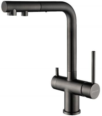 Смеситель для кухни Paulmark Serpentine Se213222-GM Вороненая сталь