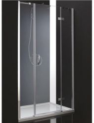 Душевая дверь Cezares Bergamo 175 R BERGAMO-W-B-13-80+60/40-C-Cr-R профиль Хром стекло прозрачное