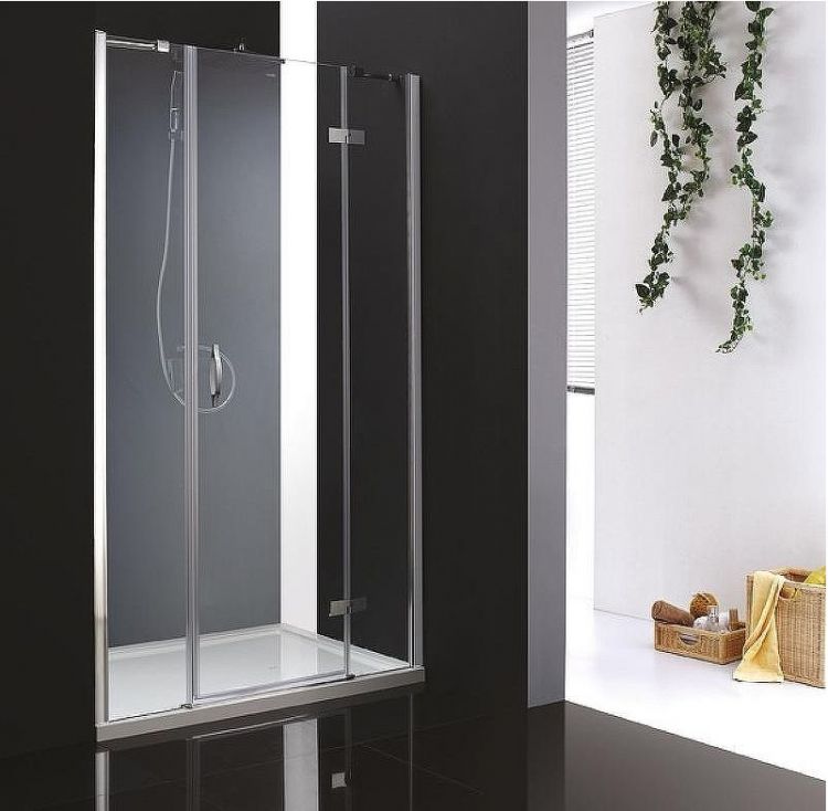 Душевая дверь Cezares Bergamo 175 R BERGAMO-W-B-13-80+60/40-C-Cr-R профиль Хром стекло прозрачное