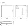 Зеркальный шкаф SANCOS для ванной комнаты из алюминия SANCOS Evoke 600x700х136 мм, с LED подсветкой, SC8060