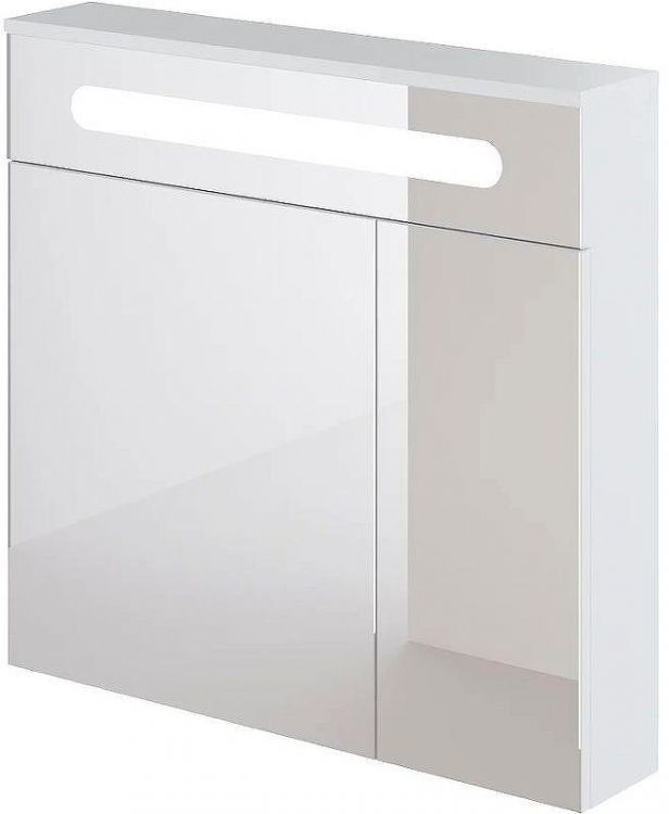 Зеркальный шкаф DIWO Коломна 80 KOL.Z.80/P/W с подсветкой Белый