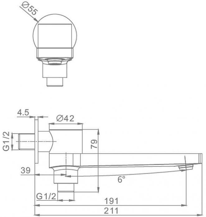 Излив для смесителя Raglo R473.75.03 цвет Золото матовое